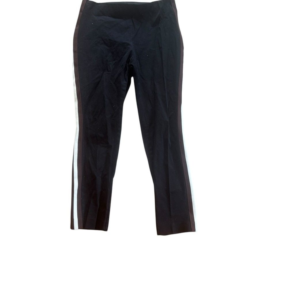 A New Day Black Pants with White and Brown Stripes